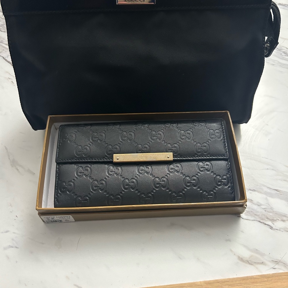 🔥🔥Gucci Nylon Clutch and Gucci Guccissima Embossed Leather Wallet🔥🔥 - Picture 6 of 12